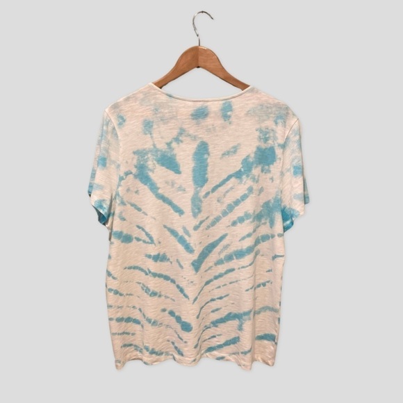 CHICO'S Chevy Tie Dye Scoop Short Sleeve Knit Tee Top NWT Size 3 (16/18-XL) - Picture 2 of 6